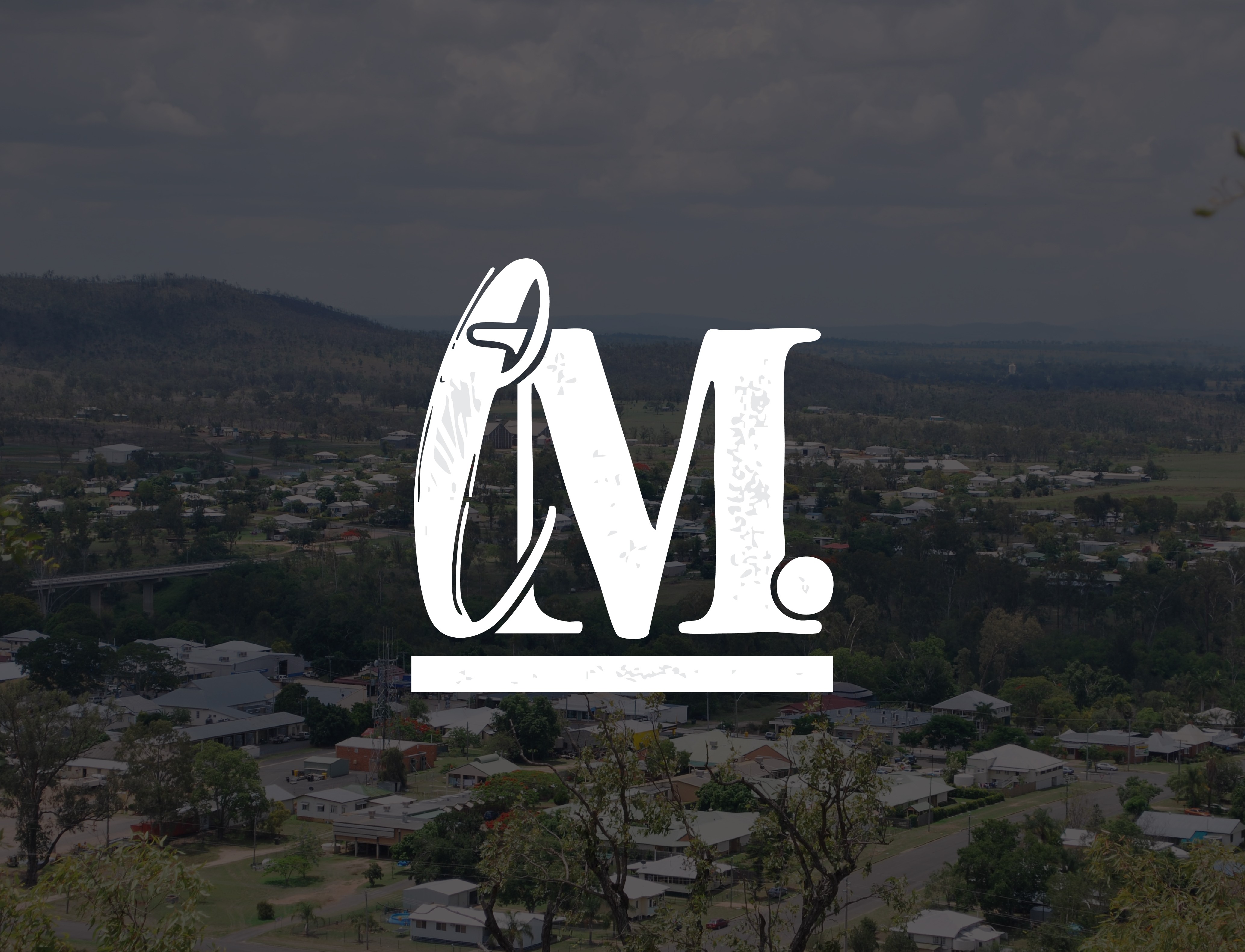 Local Milestones lettermark in front of image of Gayndah lookout